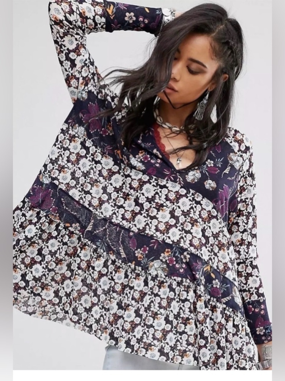 Free People Isabella Oversized Swing Top SIze Large